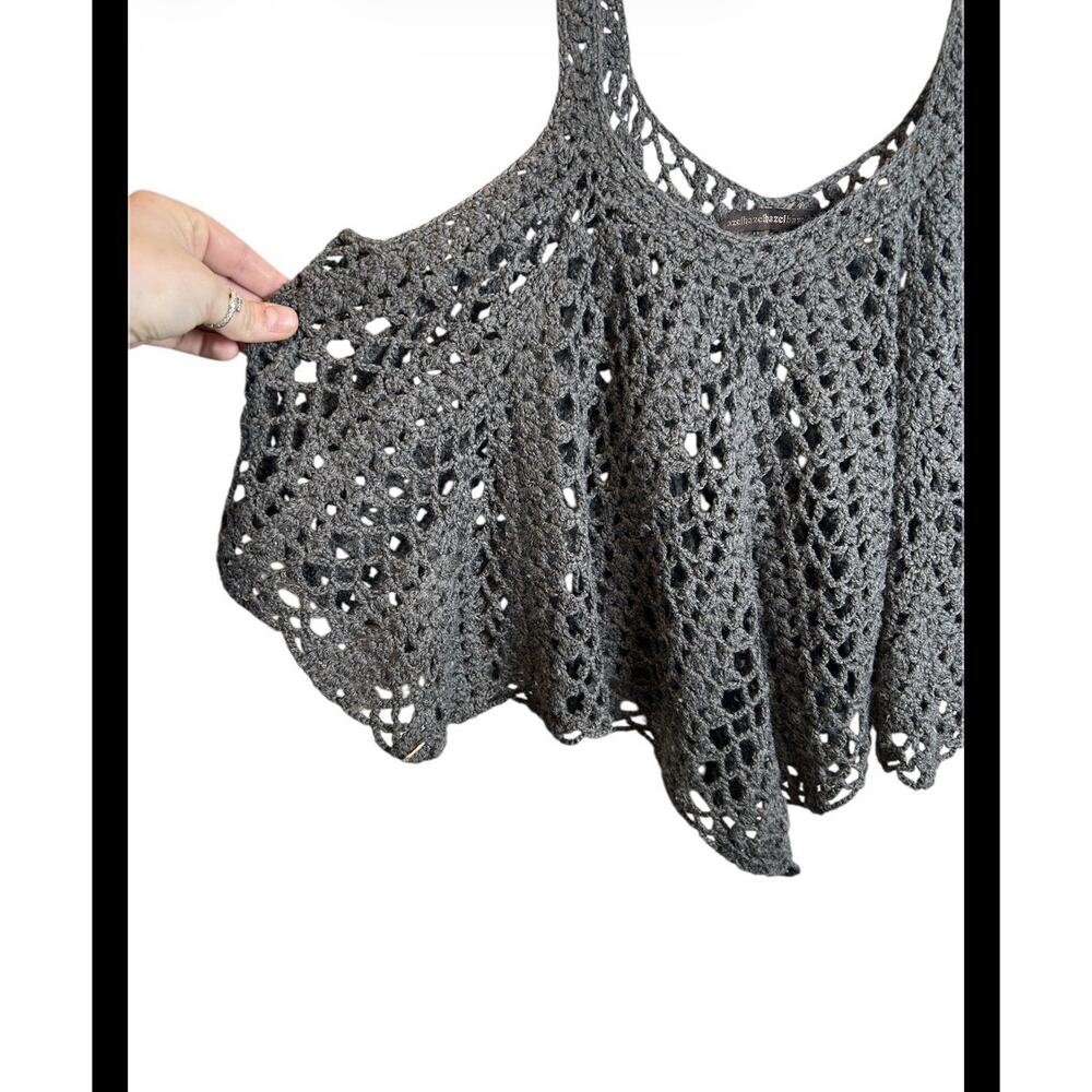 Anthropologie Gray Crochet Boho Tank Size XS - Picture 2 of 4